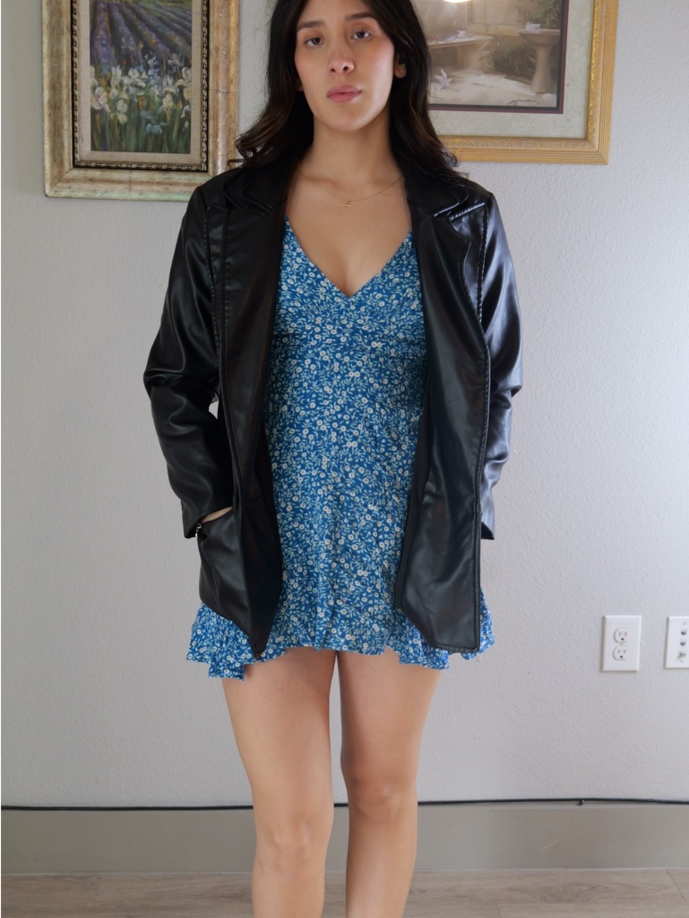 Hutch Black Faux Leather Women's Jacket